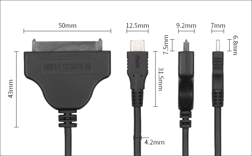 USB 3.1 C to SATA 6G